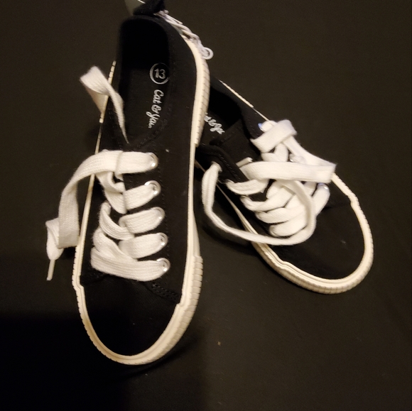 Cat & Jack Other - Cat & Jack Black and White Kids Sneakers